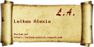 Lelkes Alexia névjegykártya